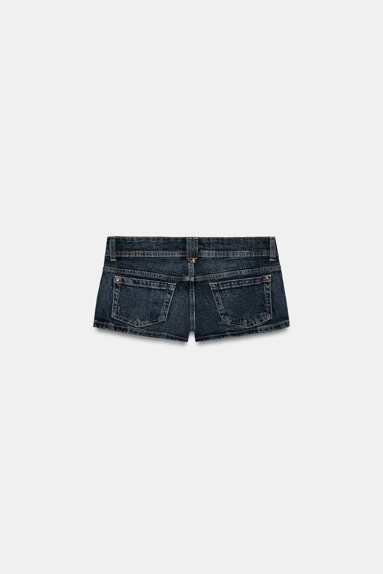 SHORT MINI EN DENIM TRF TAILLE BASSE