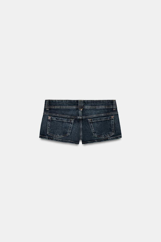 SHORT MINI EN DENIM TRF TAILLE BASSE