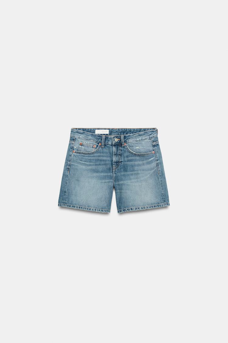 SHORT REGULAR EN DENIM TRF TAILLE MOYENNE