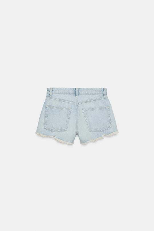 SHORT EN DENIM TRF TAILLE HAUTE DÉCHIRURES