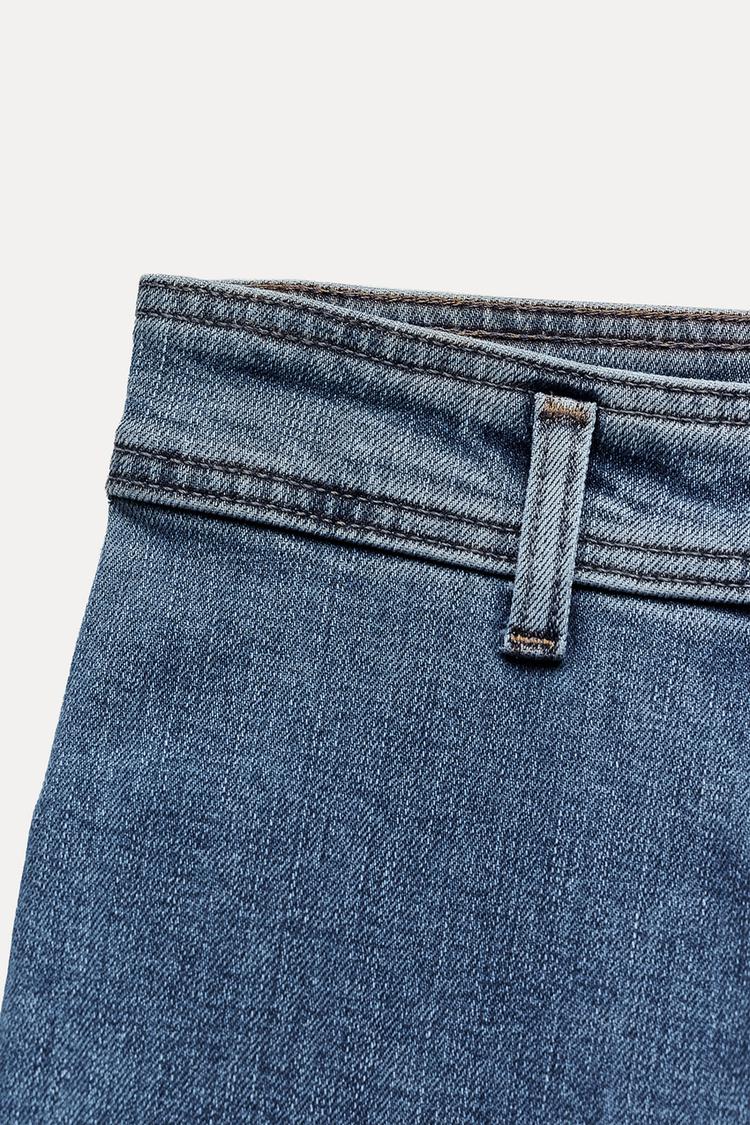 Jean collection zw marine droit a taille haute - Bleu