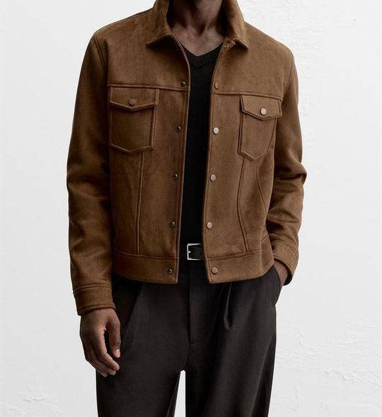 Blouson en matière synthétique - Beige