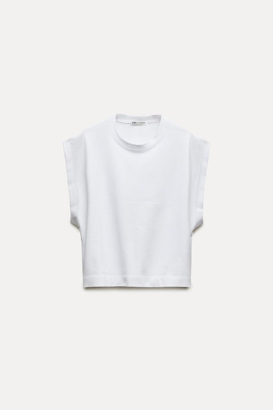 T-shirt épais effet délavé - Blanc