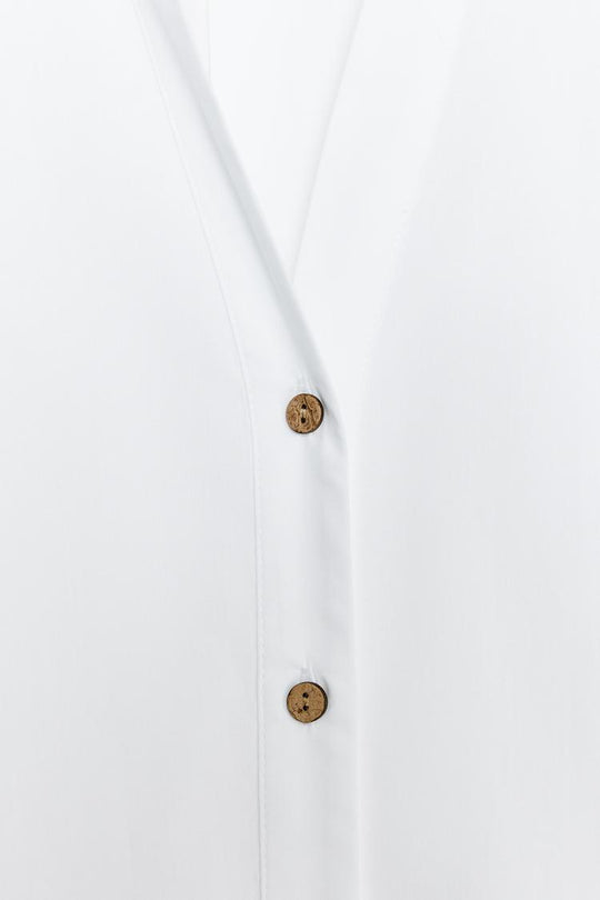 CHEMISE EN POPELINE À MANCHES AMPLES