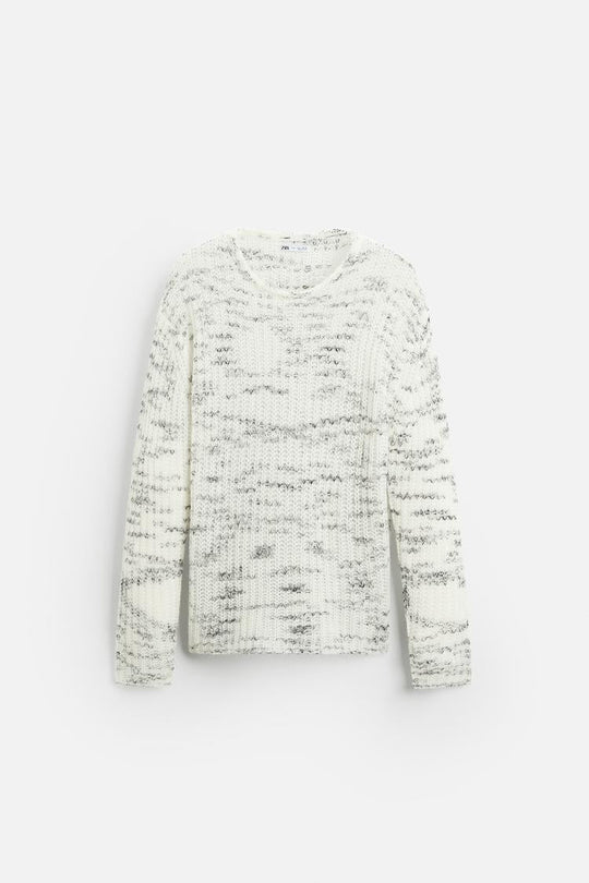 Pull en jacquar irrégulier