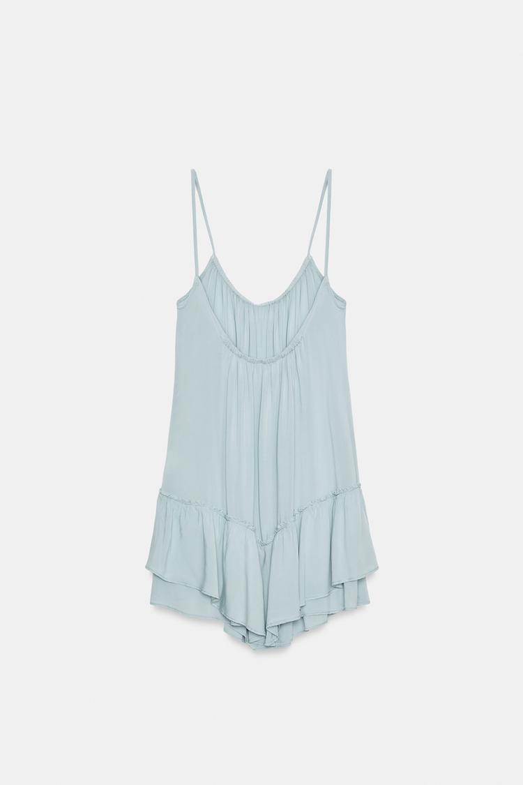 ROBE COURTE FLUIDE À VOLANT