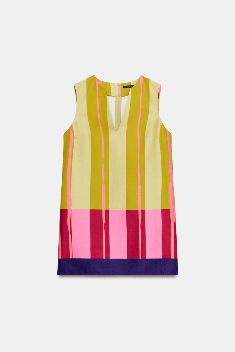 ROBE COURTE À RAYURES