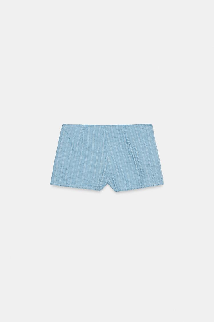 SHORT MINI À RAYURES