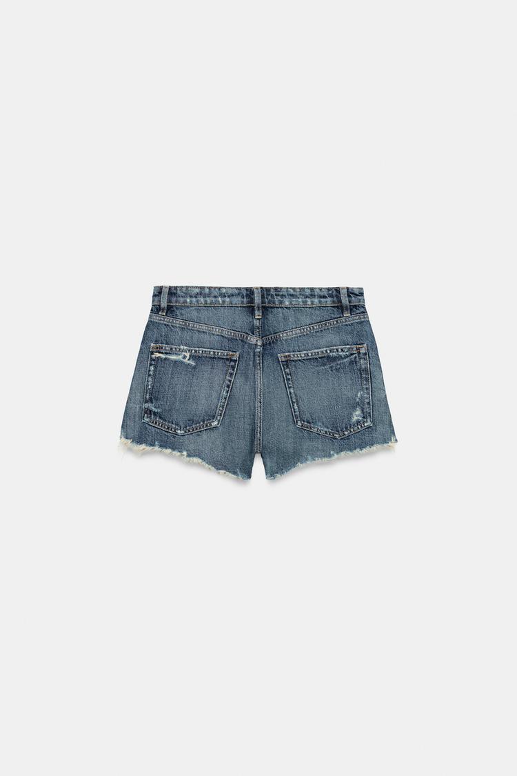SHORT EN DENIM TRF TAILLE HAUTE DÉCHIRURES