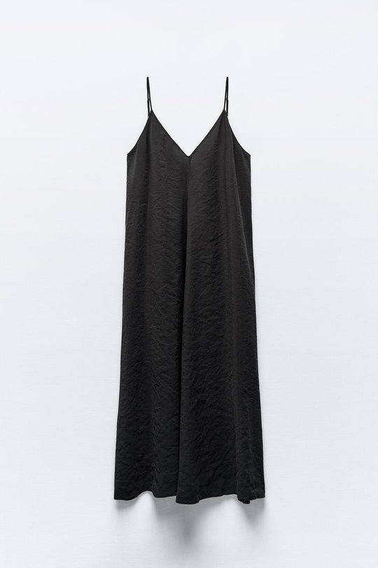 Robe fluide a volume - Bleu ancre