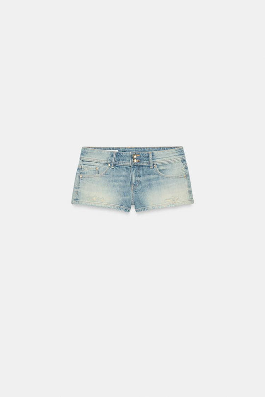 SHORT MINI EN DENIM TRF TAILLE BASSE