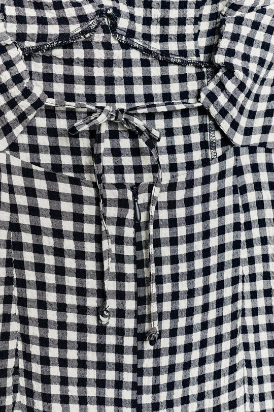 ROBE MI-LONGUE CINTREE À CARREAUX VICHY