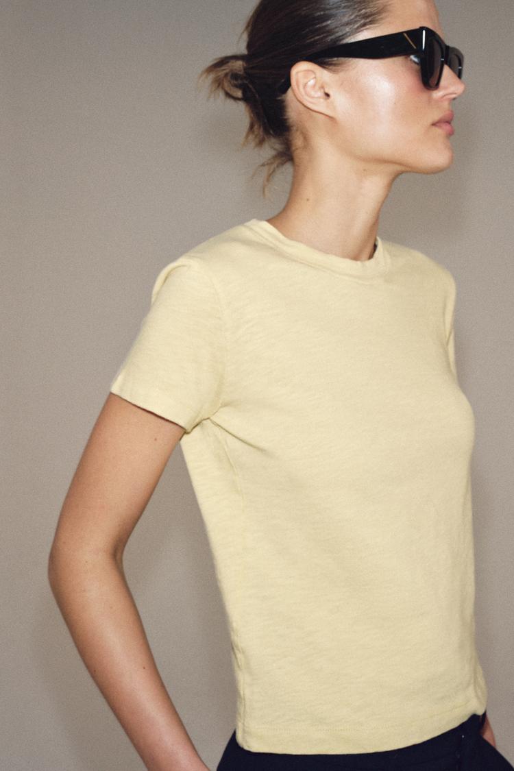 T-SHIRT EN COTON FLAMMÉ