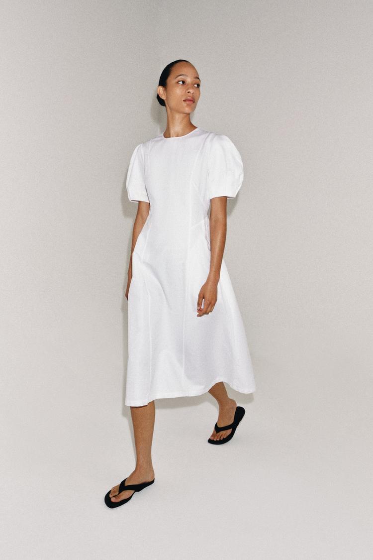 ROBE MI-LONGUE AVEC LIN ZW COLLECTION
