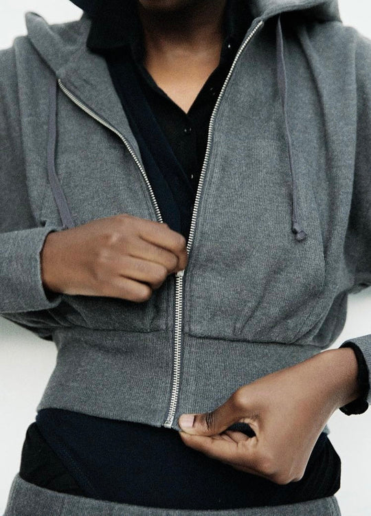 Sweat à capuche soft - Gris