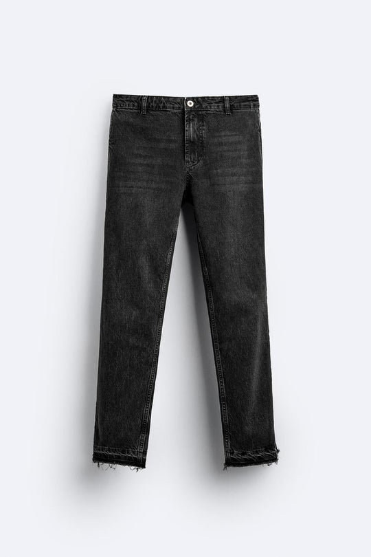 Jean flare fit zippé - Noir