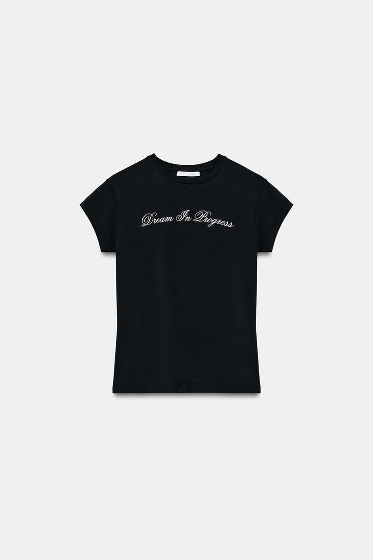T-SHIRT À INSCRIPTION SUR LE DEVANT