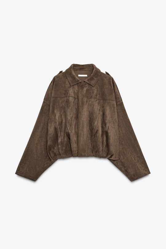 VESTE BOMBER EFFET DAIM