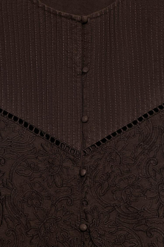 ROBE COURTE EN POPELINE BRODÉE