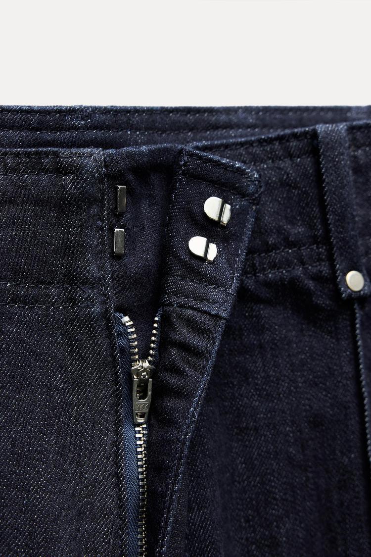 Jean coupe droite large et taille haute - Bordeaux