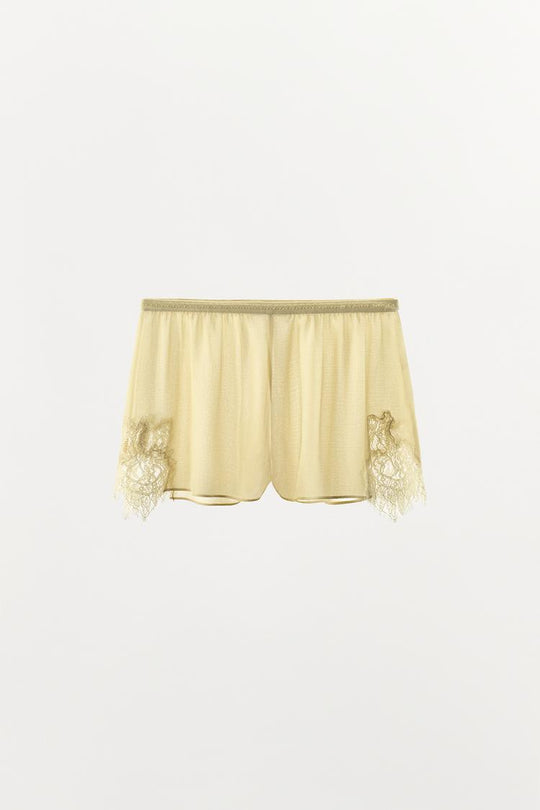 SHORT EN GEORGETTE ET DENTELLE