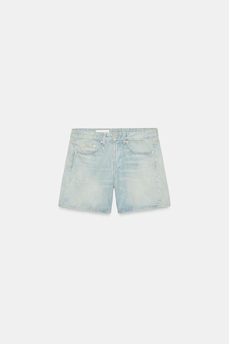 SHORT REGULAR EN DENIM TRF TAILLE MOYENNE