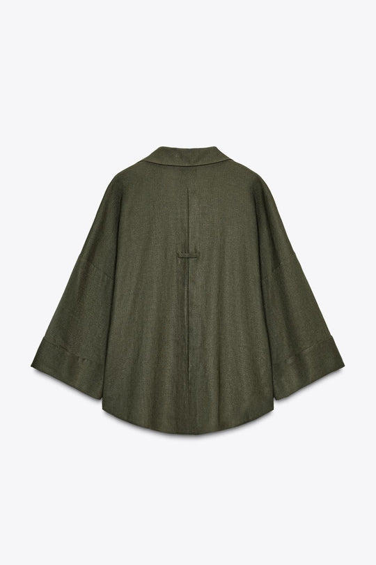 CHEMISE MANCHE LARGE AVEC LIN