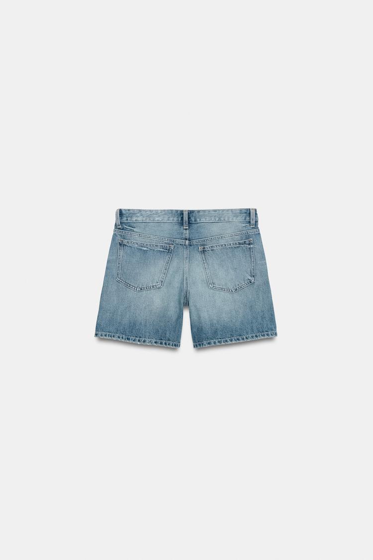 SHORT REGULAR EN DENIM TRF TAILLE MOYENNE