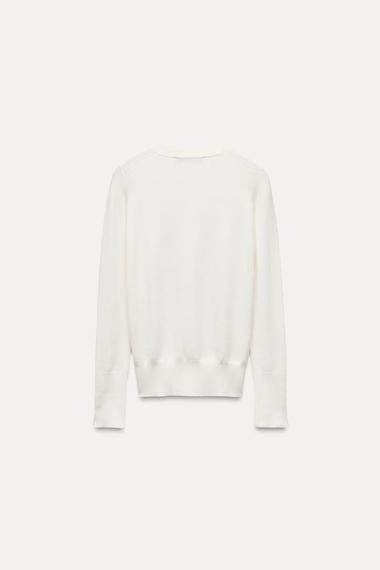 Pull basique en maille unie - Rose