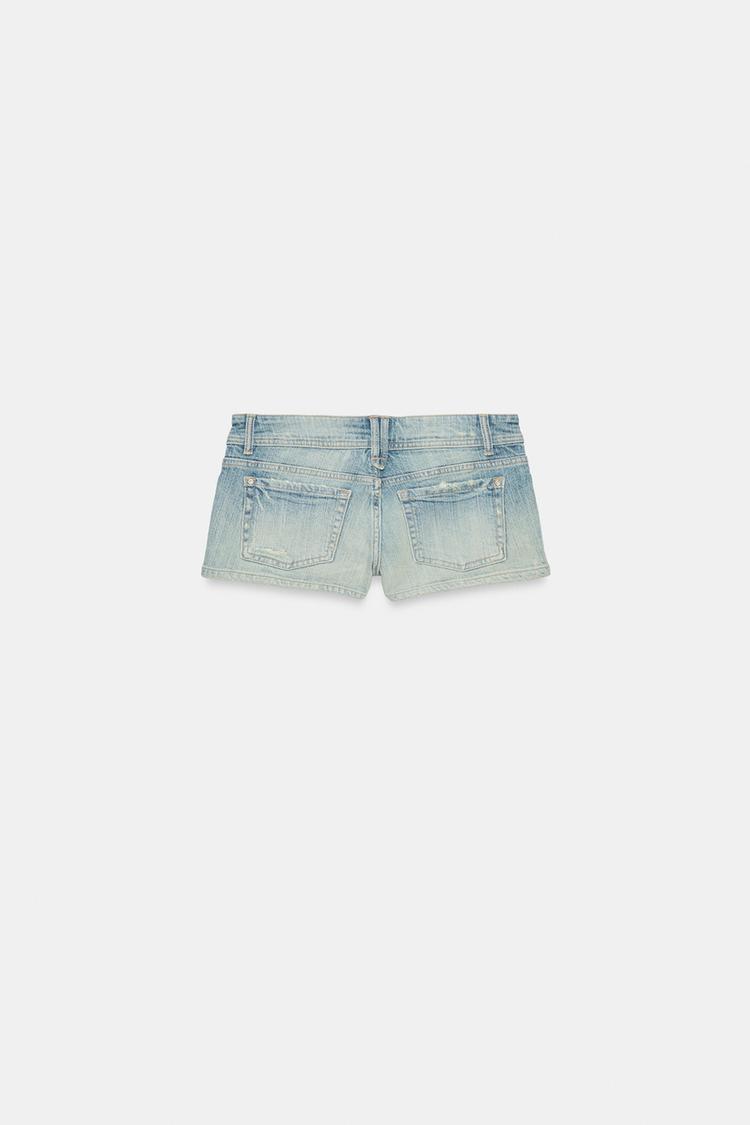 SHORT MINI EN DENIM TRF TAILLE BASSE