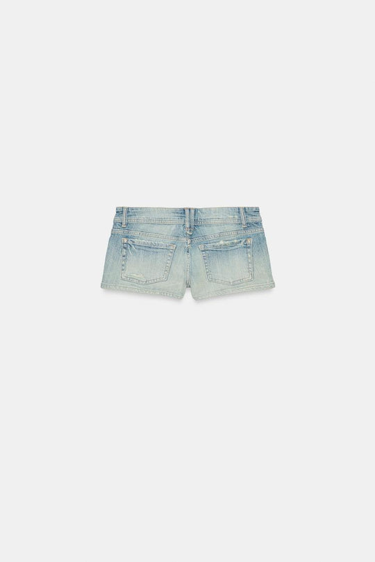 SHORT MINI EN DENIM TRF TAILLE BASSE