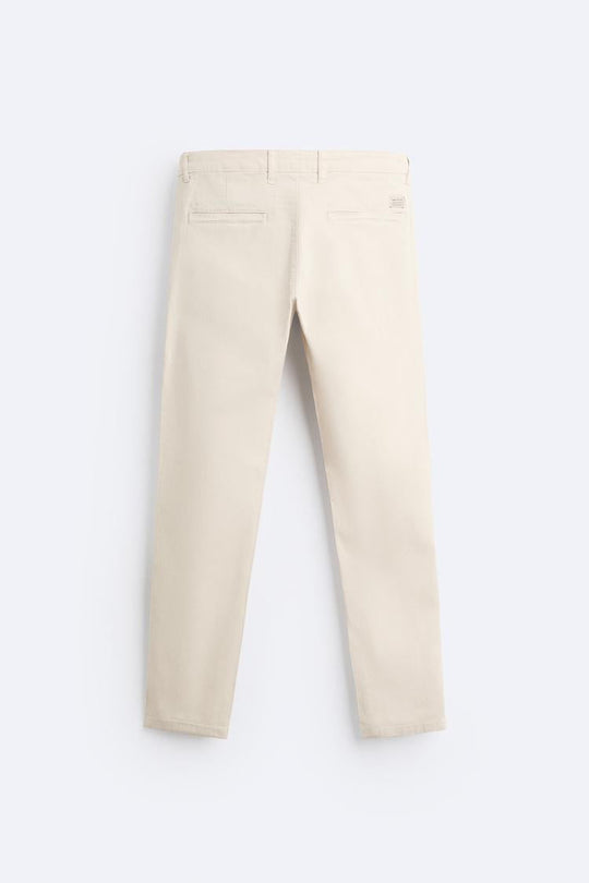 Pantalon chino coupe moulante - Vert moyen