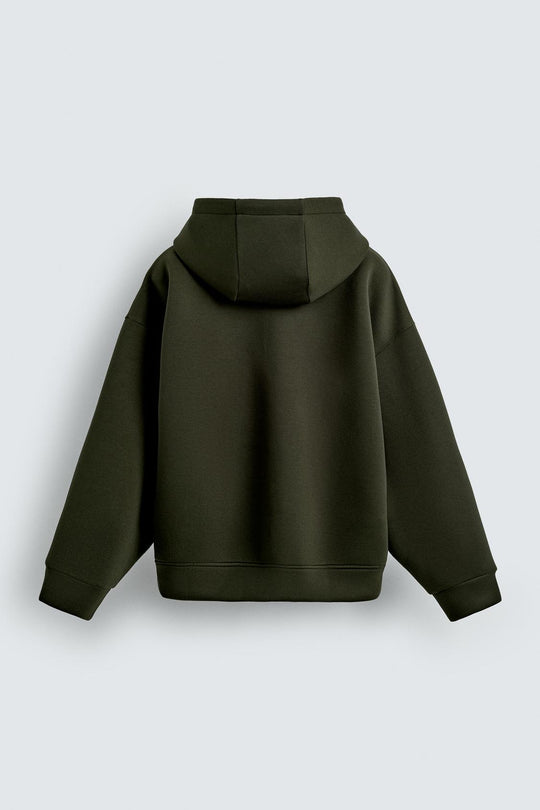 SWEAT À CAPUCHE EFFET NEOPRÈNE