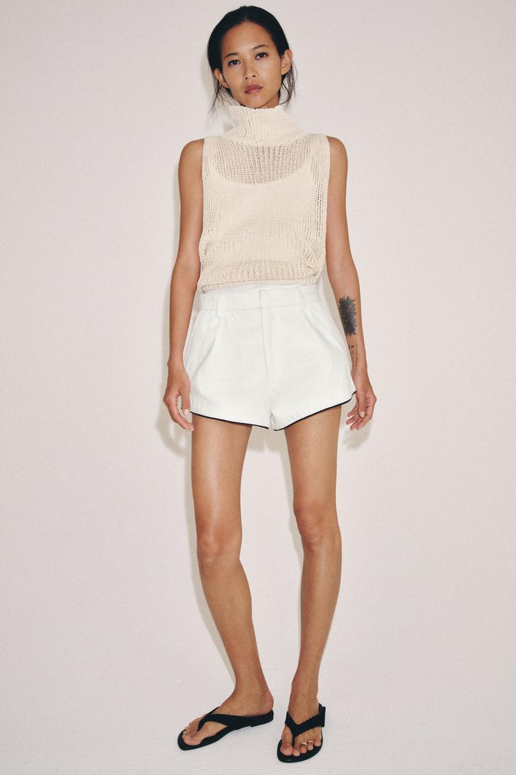SHORT EN JEAN À PINCES ZW COLLECTION