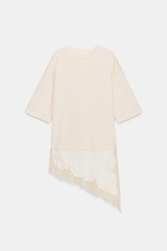T-SHIRT BIMATIÈRE DENTELLE