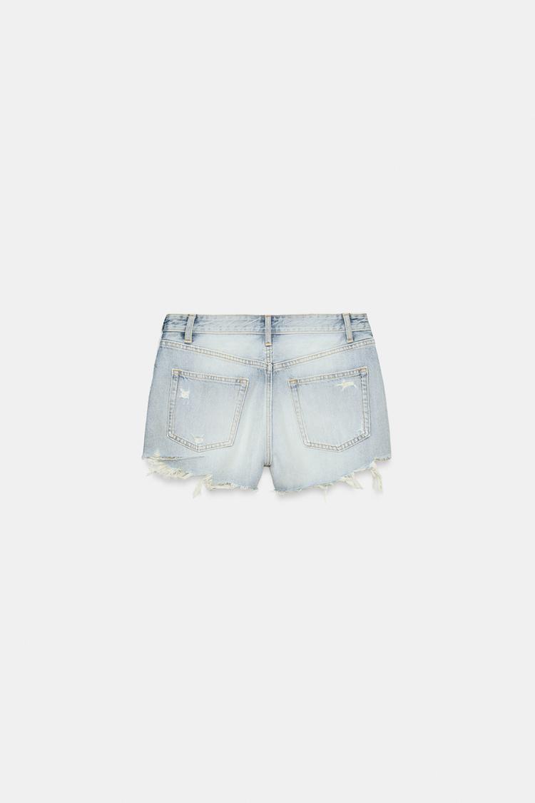 SHORT EN DENIM TRF TAILLE HAUTE DÉCHIRURES