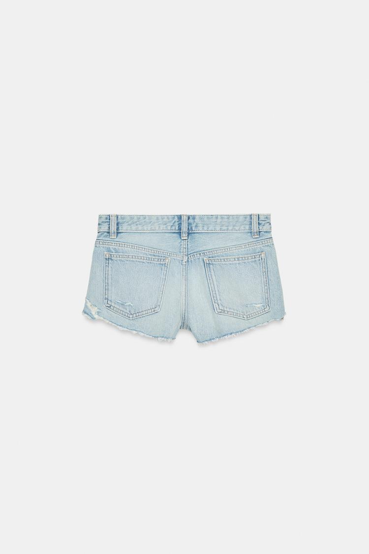 SHORT EN DENIM TRF DÉCHIRÉ TAILLE MOYENNE