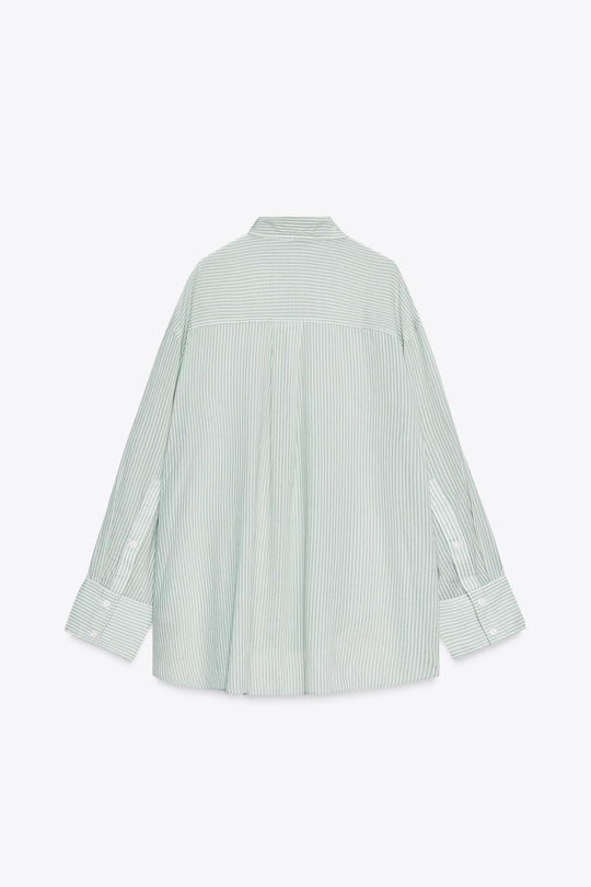CHEMISE OVERSIZE GAZE RAYURES