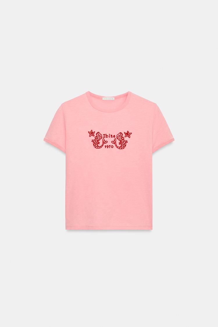 T-SHIRT MANCHES COURTES BRODERIES