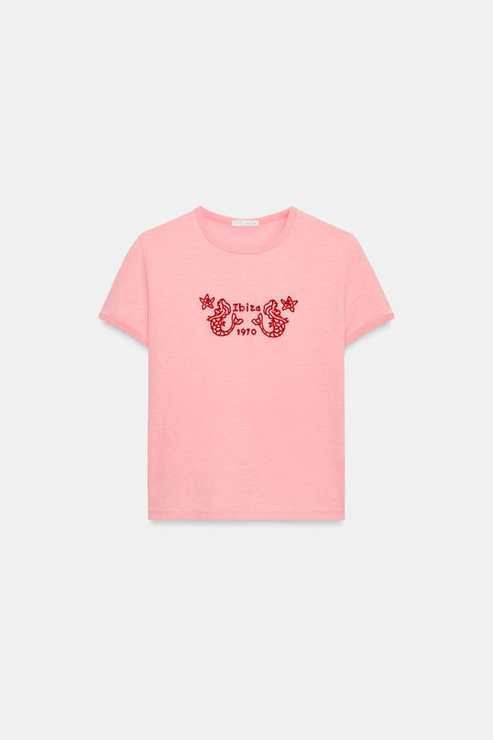 T-SHIRT MANCHES COURTES BRODERIES