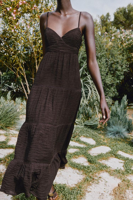 ROBE LONGUE À BRETELLES