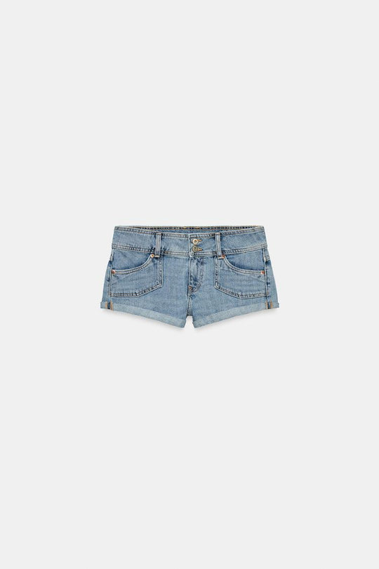 SHORT MINI EN DENIM TRF À POCHES