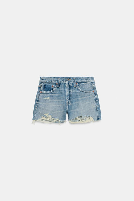 SHORT EN DENIM TRF DÉCHIRURES TAILLE MOYENNE