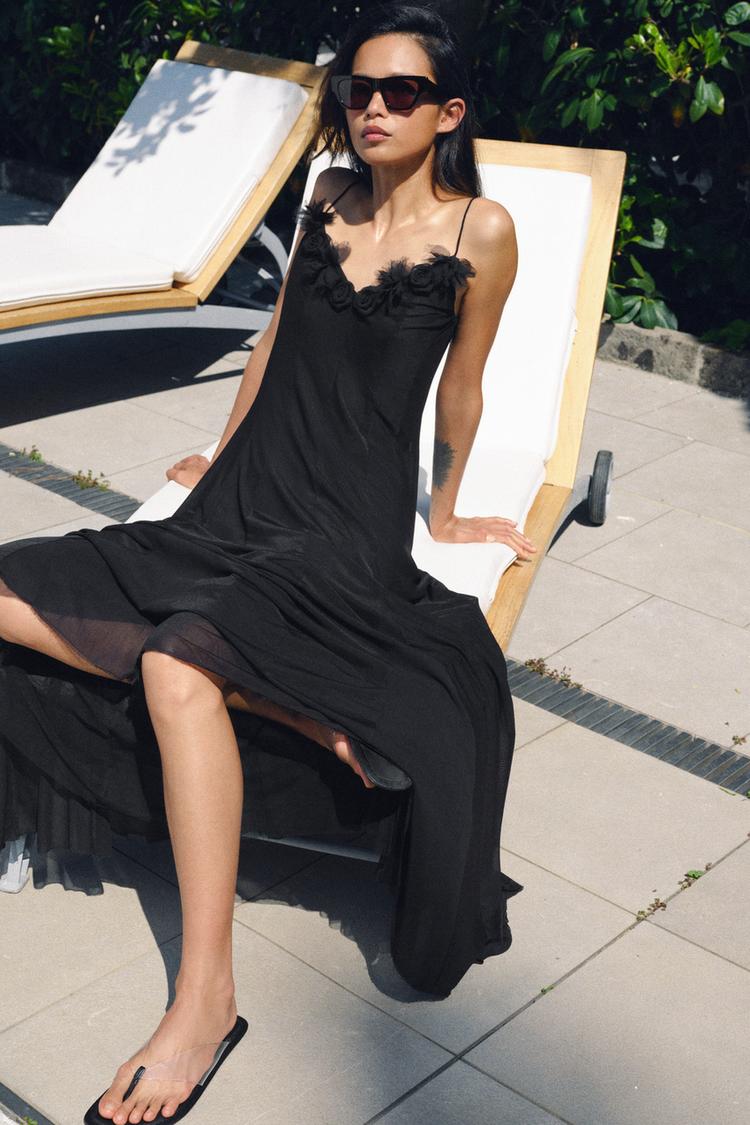 ROBE LONGUE BIMATIÈRE À POIS