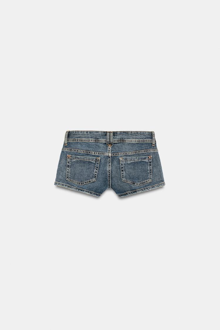 SHORT MINI EN DENIM TRF TAILLE BASSE