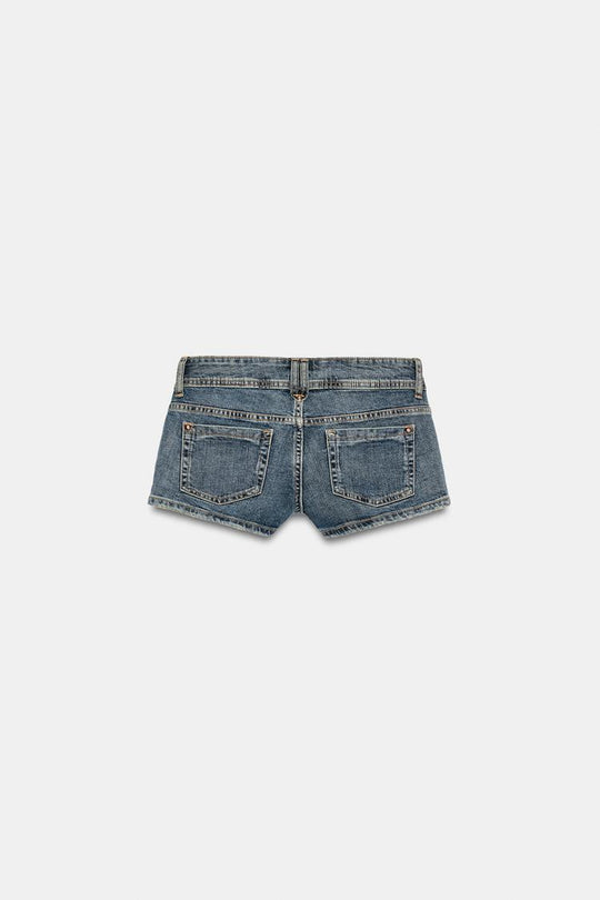 SHORT MINI EN DENIM TRF TAILLE BASSE