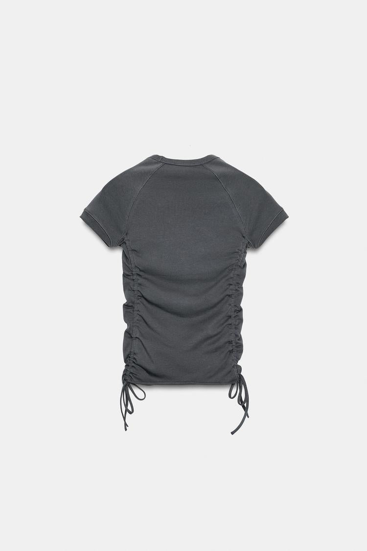 T-SHIRT FRONCÉ RÉGLABLE