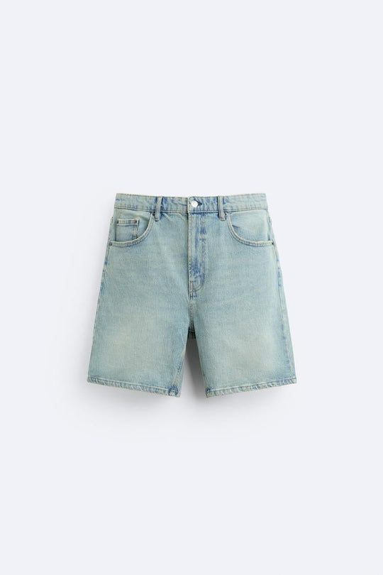 Short en Jean - Gris