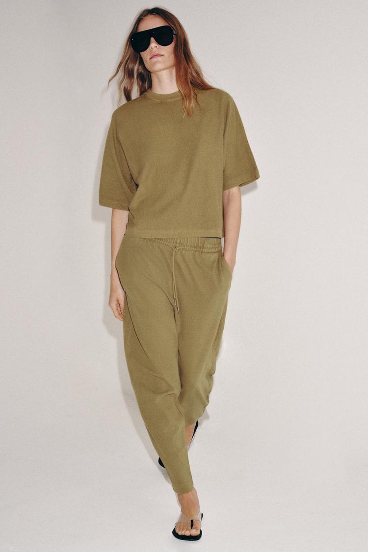 T-SHIRT MANCHES COURTES EFFET DELAVE