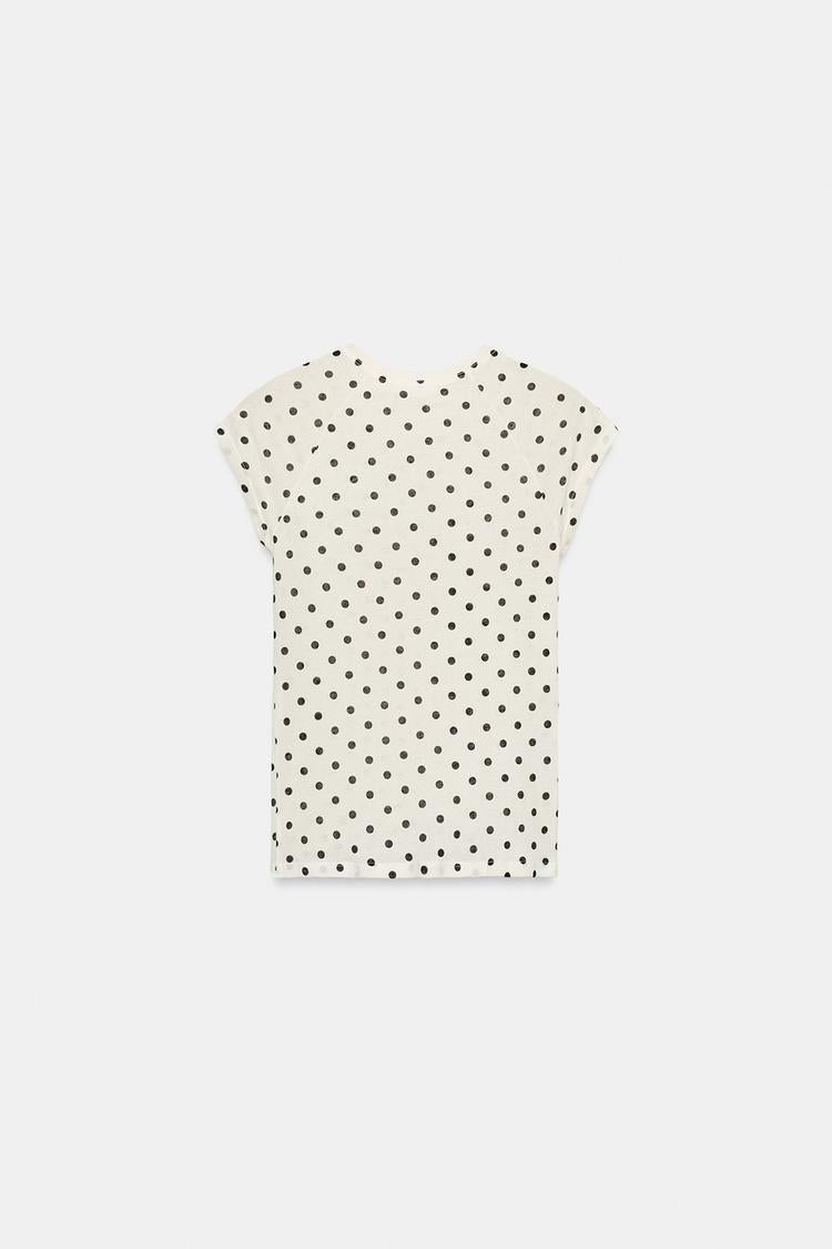T-SHIRT SUPIMA MANCHES COURTES À POIS
